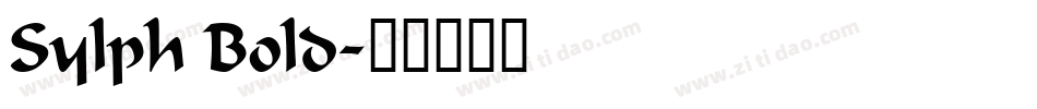 Sylph Bold字体转换